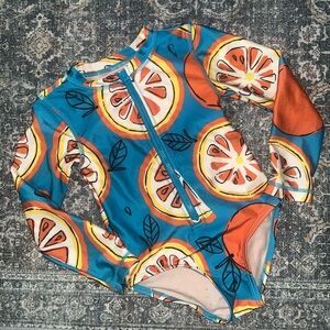 Tea Collection Blue and Orange Citrus Kids swim